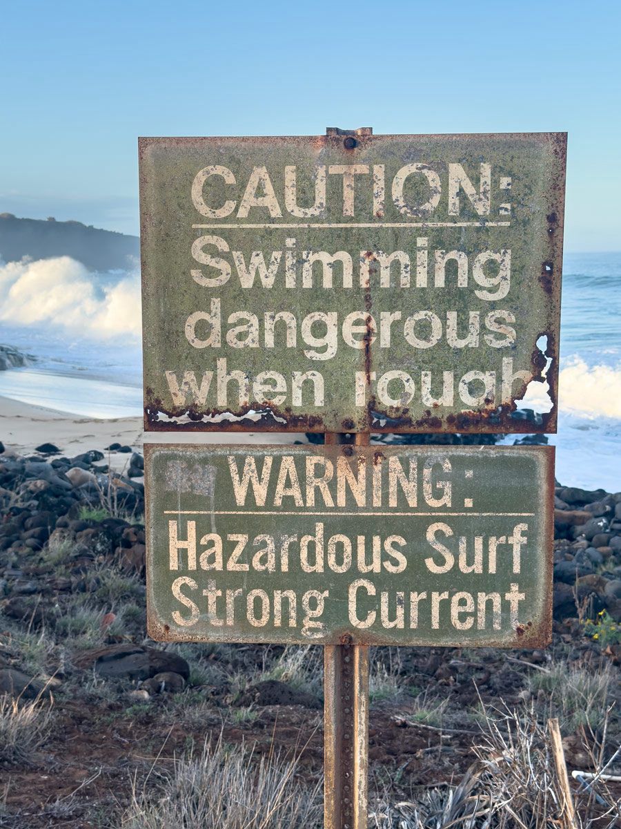 Surf Caution Sign